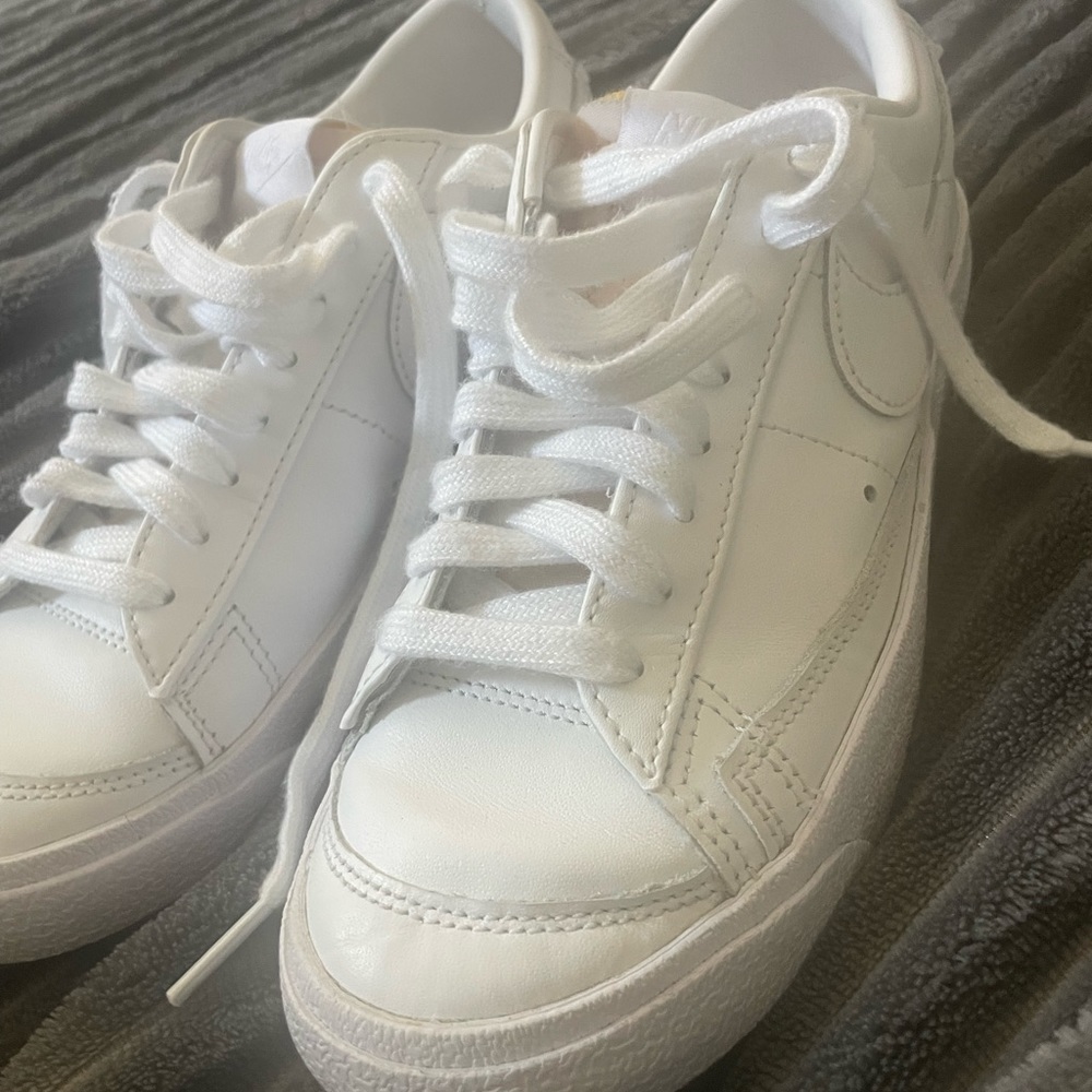 All white Nike low blazer 6